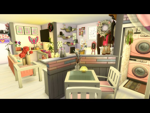 🌺 ULTRA GIRLY APARTMENT 🌃 SIMS 4 SPEED BUILD (NO CC)