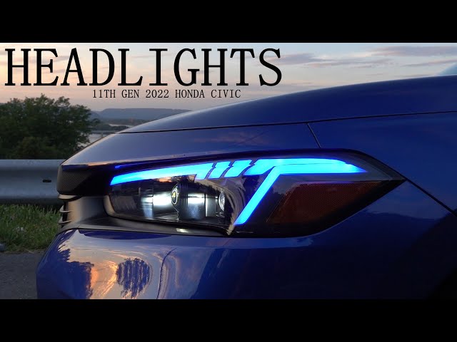 Sequential Headlights for the 11th Gen 2022 Honda Civic & Blue gets a new lip!