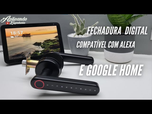 Fechadura digital com biometria compatível  com Alexa e Google Home