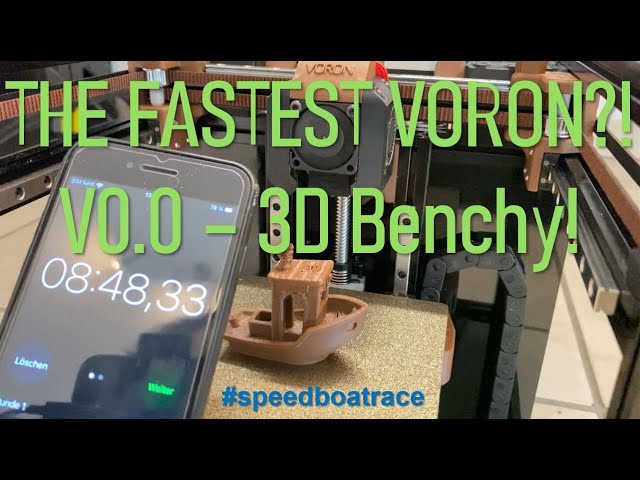 STOCK VORON ZERO: 3DBenchy in 08:48 (mm:ss) on Voron Ferrari
