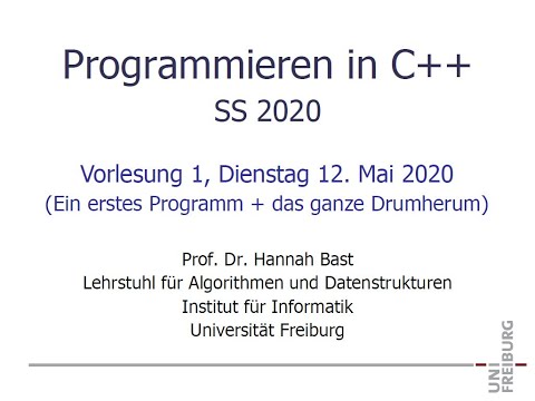 Programmieren in C++, SS 2020