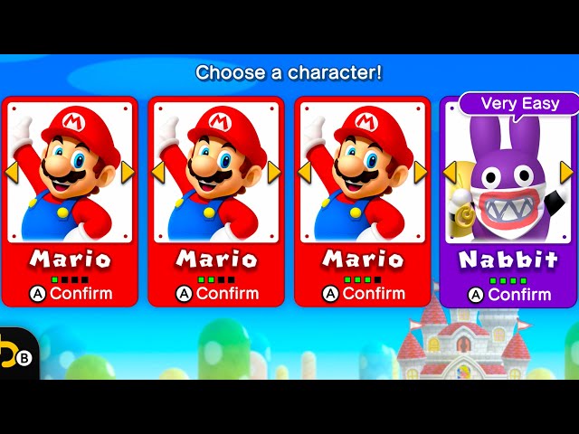 New Super Mario Bros. U Deluxe – 3-4 Players Walkthrough Co-Op Full Game (All Star Coins)