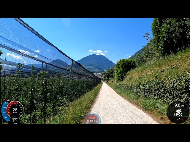 30 Minute Fat Burning Indoor Cycling Workout South Tyrol Alps Italy Garmin 4K