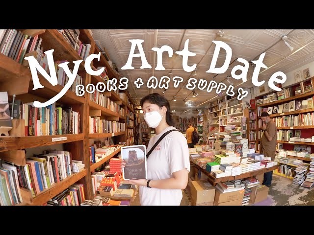 ART DATE IN NYC ♥︎ exploring book stores, huge art supply shop + a haul