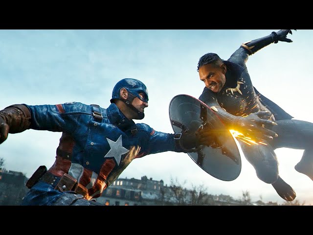 Captain America Vs Black Panther Fight Scene NEW (2024)