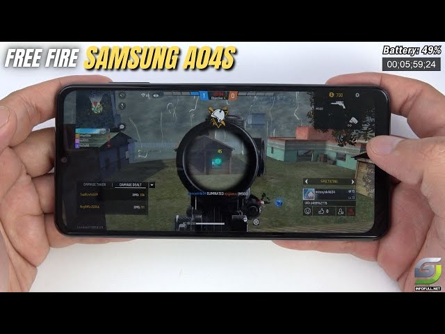 Samsung A04s test game Free Fire | Exynos 850