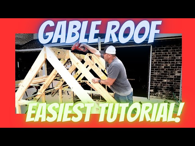 How to build a Gable Roof! Easiest Tutorial Ever