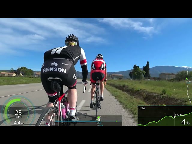 Virtual Indoor Cycling Workout Mont Ventoux Part 1 🚵‍♀️🗻Garmin Ultra HD