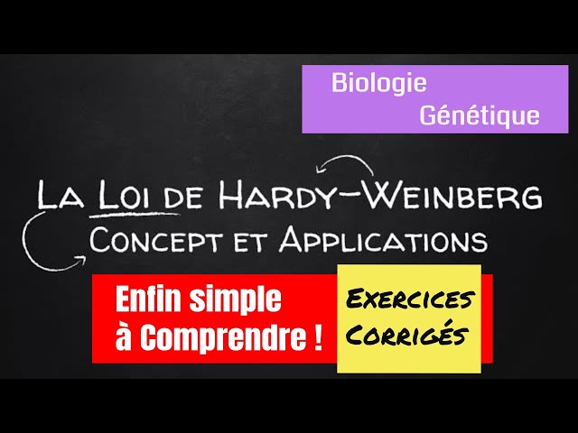 Cours (TD) Biologie Génétique - Principe Hardy Weinberg - USTHB