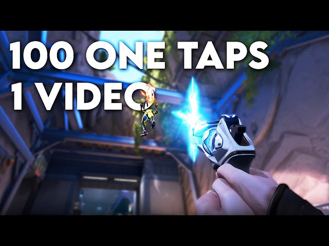 100 one taps in one video - Valorant