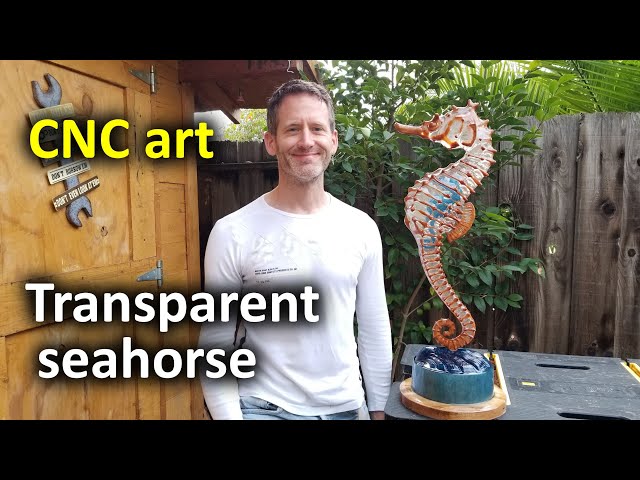 CNC carving a transparent seahorse - with the Shapeoko