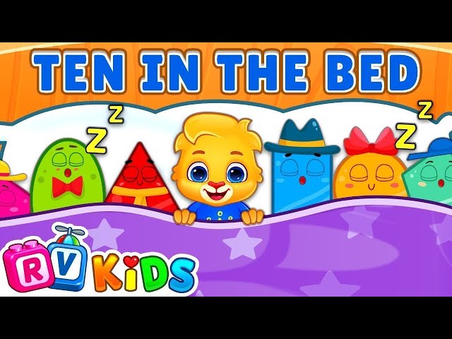 Ten In The Bed | 10 In The Bed and The Little One Said Roll Over | Nursery Rhymes & Kids Songs