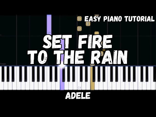 Adele - Set Fire to the Rain (Easy Piano Tutorial)