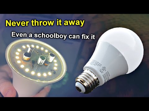 How to DISASSEMBLE and REPAIR an LED lamp WITHOUT A SOLDERING IRON Do-it-yourself LED lamp repair