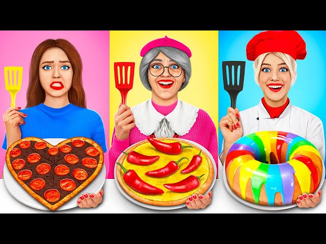 Me vs Grandma vs Chef Cooking Challenge | Crazy Food Situations by RATATA