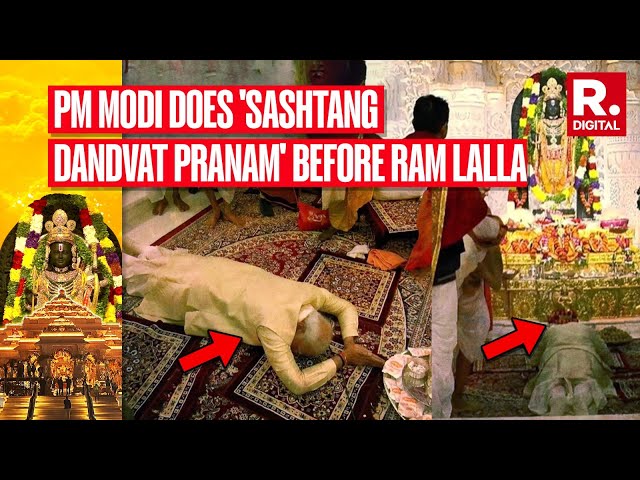 PM Modi's 'Sashtang Dandvat Pranam' before Ram Lalla in Shri Ram Janmabhoomi Temple, Ayodhya | Watch