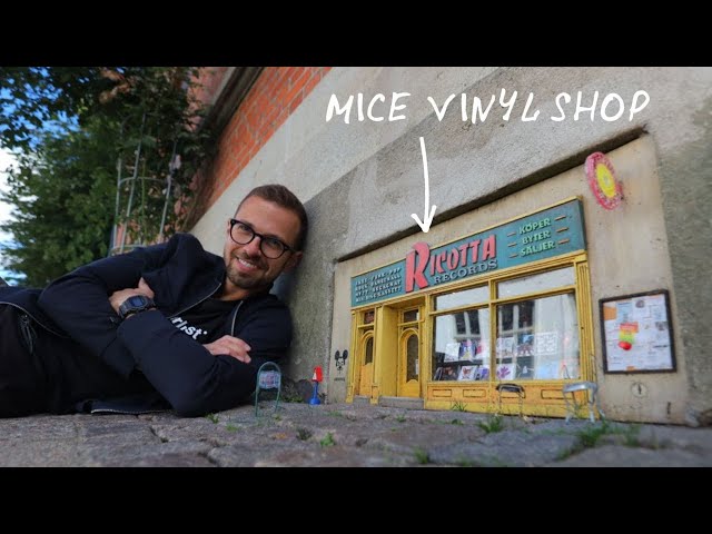 Who is making tiny shops for mice in Sweden and why?