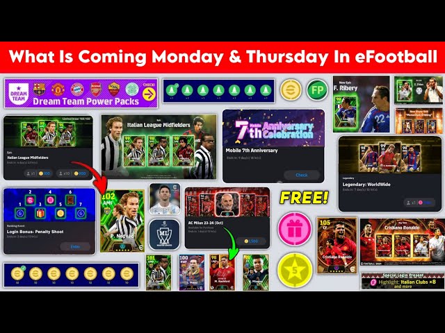 What Is Coming On Monday And Next Thursday In eFootball 2024 Mobile |  Free Epic Players, Free Coins
