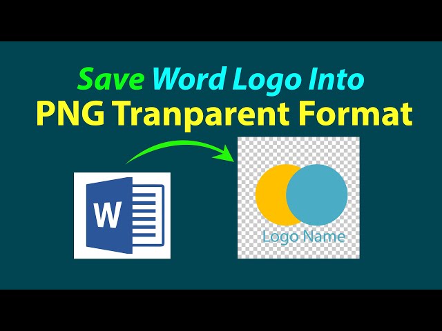 How to save MS word logo in Transparent PNG format