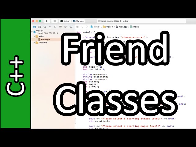 Friend Classes - C++ Programming Tutorial #41 (PC / Mac 2015)