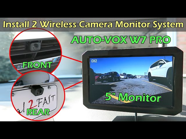 Install 2 Wireless HD Camera System In Your Car -  AUTO-VOX W7 PRO