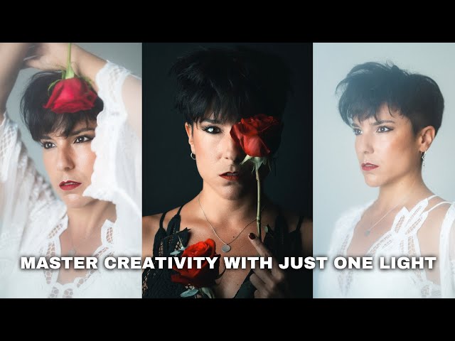 How to Use Just ONE LIGHT For CREATIVE Studio Photography and Create Different Looks!