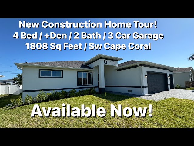 New Construction Home Tour! Sw Cape Coral Florida New Construction Home For Sale!