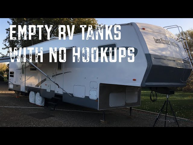 How To Empty RV Grey and Black Tanks Without A Dump Station On Site! Boondocking Tip
