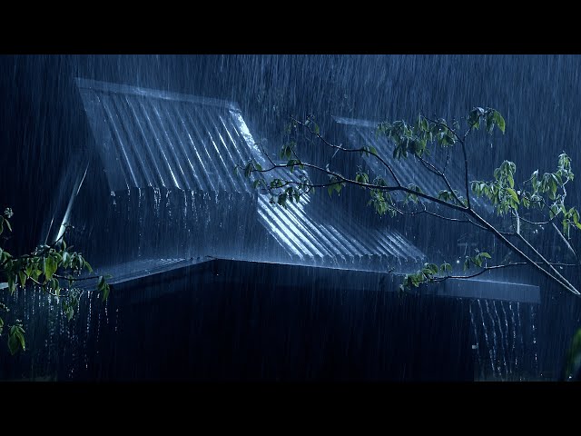 ⚡ Strong Rain Thunderstorm Sounds for Sleeping | Heavy Rain & Intense Thunder on Old House at Night