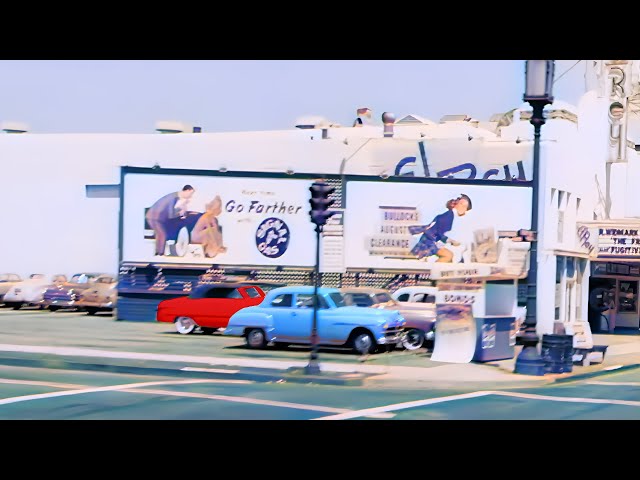 Los Angeles 1950s, Wilshire Blvd | 4k and Remastered