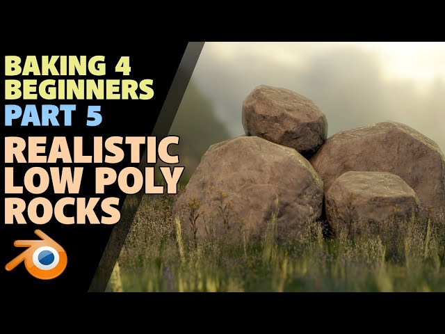Realistic Low Poly Rocks | Beginners Baking | part 5 | Painting | Blender 2.8