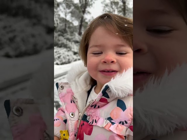 Grace's first time in the snow!