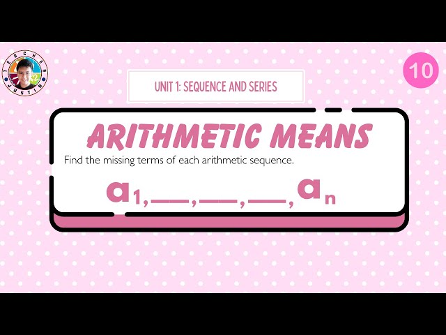 Arithmetic Means [Example 1-5]