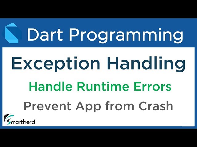 Dart Exception Handling | How to handle Exceptions in Dart. Dart Tutorial for Flutter #7.1