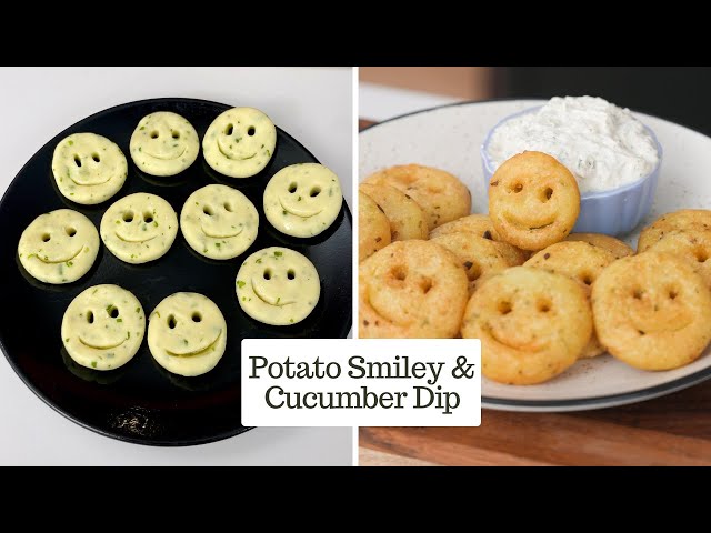 Potato Smiley | Crispy Fried Potatoes | Cucumber Curd Dip | McCain Emoji Fries | Snack | Kunal Kapur