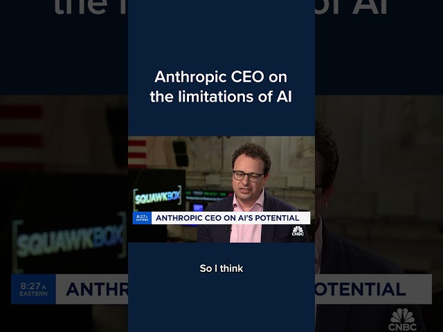 Anthropic CEO Dario Amodei on the limitations of AI