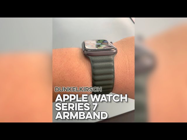 Unboxing Apple Watch S7 Leather Link Armband in Schwarzgrün #Shorts