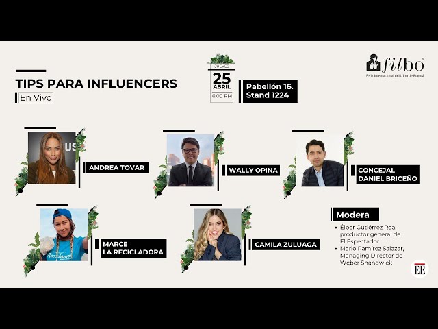 Cami Zuluaga, Wally, Andrea Tovar, Marce, la recicladora, y Daniel Briceño: tips para influencers