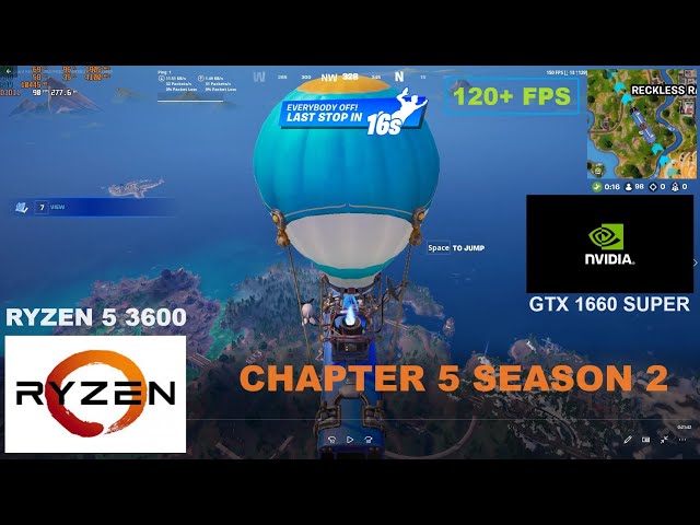 GTX 1660 Super + Ryzen 5 3600 | Fortnite Chapter 5 Season 2 [DX11]