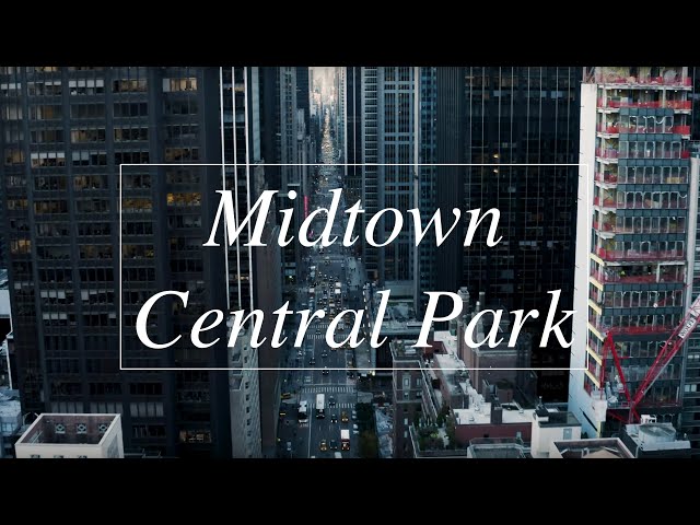 Drone Midtown NYC. Billionaires row, and Central Park.
