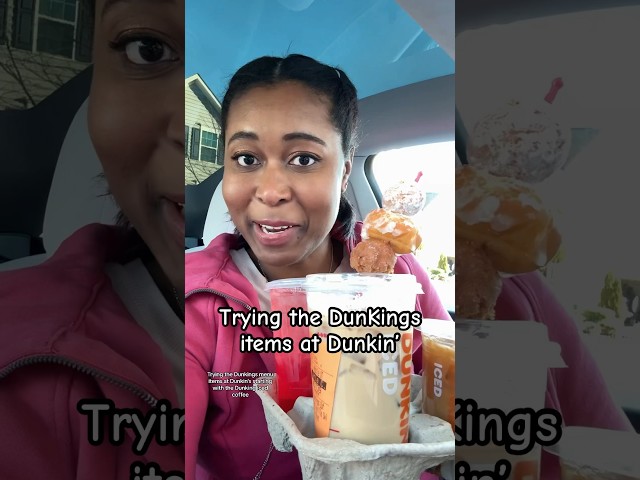 Trying the DunKings Menu Items at Dunkin’ #minivlog #dunkin #dunking #coffeetime