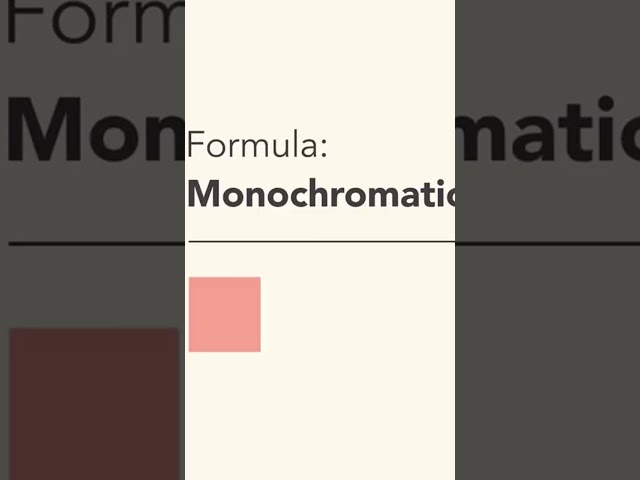 Color Theory: Monochromatic Color Scheme #Shorts