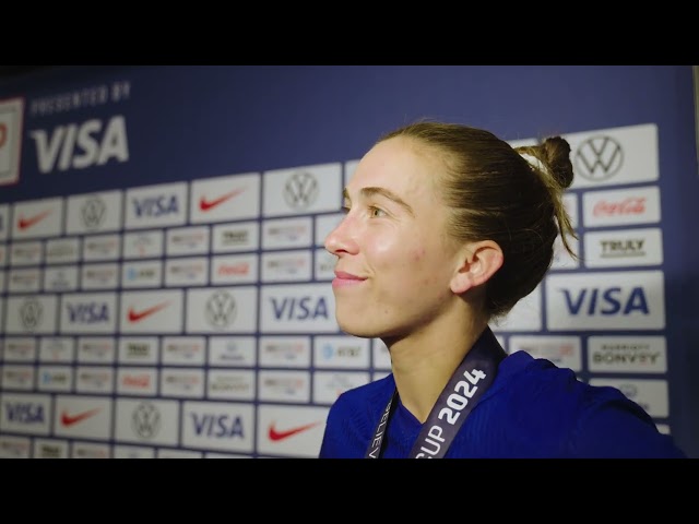 USWNT Midfielder SAM COFFEY postgame; Team USA beat Canada in penalties to win the SheBelieves Cup