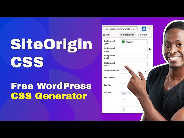 How to Generate CSS Snippets in WordPress with SiteOrigin CSS plugin