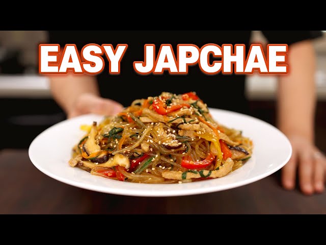 15 Minute Easy Japchae Recipe (Korean Glass Noodles) l Better Than Restaurants
