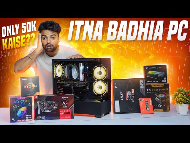 Rs 50,000 PC Build With 8GB Graphic Card | Full PC Building Guide in 2024