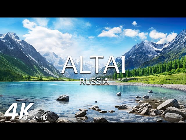 FLYING OVER ALTAI (4K UHD) - Peaceful Music With Wonderful Natural Landscape For Relaxation