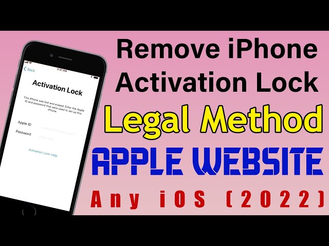 How to Remove iPhone Activation Lock any iOS | Legal Method | Apple Website 2022