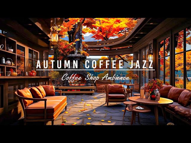Warm November Fall & Morning Cafe Ambience ☕ Relaxing Piano Jazz Music to Work, Study, Focus