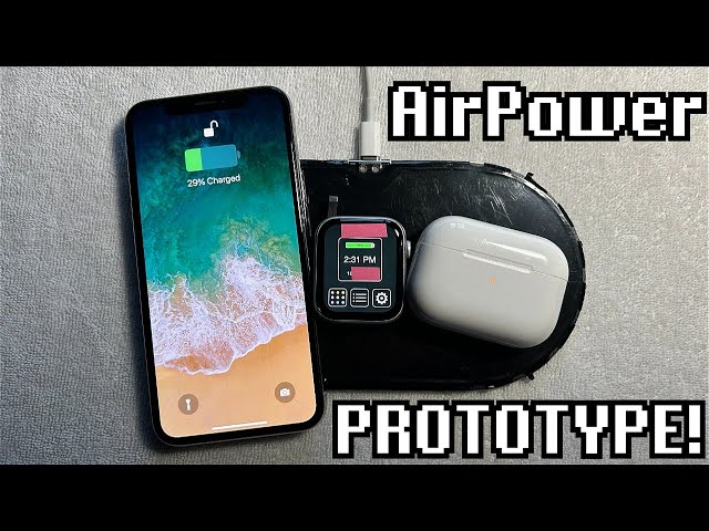 Apple AirPower Prototype - Charging an Apple Watch, iPhone and AirPods! - (PROTO1) - Apple History